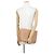 Borsa a pochette in pelle Yves Saint Laurent Rive Gauche Beige - vista 4