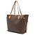 Borsa Tote Louis Vuitton Monogram Neverfull MM Marrone Bianco Monogramma - vista 3