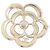 Spilla Chanel Camelia con strass D'oro - vista 3