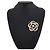 Spilla Chanel Camelia con strass D'oro - vista 4