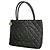 Borsa Tote Chanel in pelle di vitello martellata nera Nero
