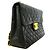 Sac à épaule Chanel en agneau noir - vue 2