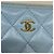 Monedero Chanel de piel de becerro granulada azul claro - vista 9