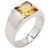 Anello a fascia Cartier in oro bianco 18K e citrino D'oro Giallo - vista 2
