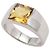 Anello a fascia Cartier in oro bianco 18K e citrino D'oro Giallo - vista 3