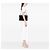 Autre Marque Saint Laurent Black Large Chevron Grain de Poudre Monogram Envelope Bag - view 6