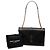 Autre Marque Saint Laurent Black Large Chevron Grain de Poudre Monogram Envelope Bag - view 7