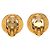 Pendientes de clip redondos Chanel Gold CC chapados en oro y perlas sintéticas Dorado - vista 2