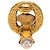 Pendientes de clip redondos Chanel Gold CC chapados en oro y perlas sintéticas Dorado - vista 3