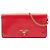 Prada Red Vitello Move Wallet on Chain Rot