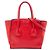 Prada Red Small Glace Calf Twin Pocket Satchel