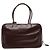 Miu Miu Beau Handtasche Large aus braunem Kalbsleder mit Logo Dunkelbraun