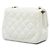 Chanel White Mini Square Classic Lambskin Single Flap Bianco - vista 2