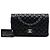 Chanel Black Medium Classic Lambskin Double Flap Nero - vista 7