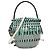 LOEWE Bicolor Leder-Bucket Bag mit Fransen in Grün Hellgrün