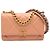 Chanel 19 Wallet on Chain em pele de cordeiro acolchoada rosa