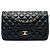 Chanel Black Jumbo Classic Lambskin Double Flap Nero