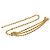 Cintura Chanel Gold Gold Plated Quilted Triple CC Chain Belt D'oro