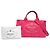 Borsa Tote Prada in tela Canapa rosa con logo - vista 9
