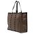 Borsa Tote orizzontale Burberry Brown TB Monogram E Canvas e pelle borchiata Marrone - vista 2