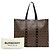 Borsa Tote orizzontale Burberry Brown TB Monogram E Canvas e pelle borchiata Marrone - vista 7