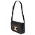 Céline Borsa a tracolla Celine Claude in pelle di vitello lucida nera con Triomphe Nero - vue 2