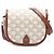 Céline Celine White Medium Triomphe Coated Canvas Folco Crossbody Branco Cru