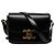 Céline Celine Black Teen Shiny Calfskin Triomphe Crossbody Nero