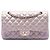 Chanel Pink Medium Classic Iridescent Lambskin Double Flap Rosa