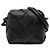 Bottega Veneta Mini Borsa a tracolla Intreccio Cassette in nappa nera Nero