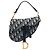 Borsa Saddle Dior Mini in tela Oblique blu Blu navy
