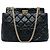 Borsa Chanel Reissue 2.55 Media Matelassé in Vitello Invecchiato Nera Nero