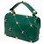 Borsa Satchel Valentino Roman Stud Large in Nappa Verde - vista 2