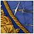 Lenço de seda Hermès Blue Marine et Cavalerie Azul - vista 7