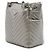 Borsa secchiello Chanel Urban Spirit Small in vitello iridescente argento con motivo Chevron - vista 2