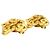 Chanel Gold CC Gold Plated Diamond Clip On Earrings Golden - view 2