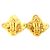 Chanel Gold CC Gold Plated Diamond Clip On Earrings Golden - view 3