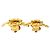 Chanel Gold CC Gold Plated Diamond Clip On Earrings Golden - view 5