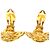 Chanel Gold CC Gold Plated Diamond Clip On Earrings Golden - view 6