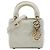 Dior White Micro Lambskin Cannage Lady Dior Bianco