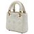 Dior White Micro Lambskin Cannage Lady Dior Bianco - vista 2