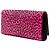 Autre Marque Clutch Saint Laurent in pelle rosa con stampa leopardata e monogramma Cassandre - vista 2
