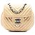 Chanel Gold CC Chevron Metallic Aged Calfskin Bubble Flap