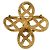 Chanel Gold CC Infinity Brosche vergoldet Golden - Ansicht 2