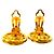 Orecchini a clip ovali placcati oro Chanel Gold CC D'oro - vista 6
