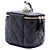 Mini Vanity Case Chanel Nero Matelassé in Pelle Caviar con Perle e Catena - vista 2