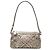 Burberry Silver Supernova Check Leder-Pochette mit Cut-Outs Silber