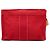 Pouch Hermès Red Toile Deauville Rosso