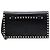 Clutch a patta Rockstud in pelle nera Valentino Nero