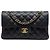 Chanel Black Small Classic Lambskin Double Flap Nero